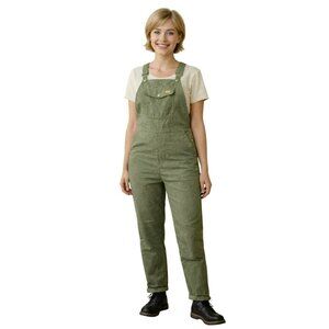 Fjallraven Vardag Dungaree Trousers Overalls Womens Medium Khaki Green